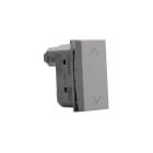 BTICINO - Pulsante doppio 1P (NO) + 1P (NO) 10 A - 250Vac interbloccato - 1 modulo - grigio