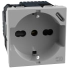 BTICINO - Presa standard Italia P40 con caricatore USB integrato JG4140A16USB