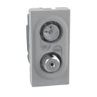 BTICINO - Presa coassiale diretta demiscelata per impianti di antenna TV monoutenza anche telealimentati JG4214D