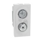 BTICINO - Presa coassiale diretta demiscelata per impianti di antenna TV monoutenza anche telealimentati