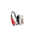 BTICINO - Doppio connettore tipo RCA - con collari colore rosso e bianco