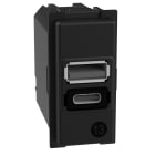 BTICINO - Caricatore USB con una porta tipo A e una tipo C - 15W