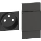 BTICINO - Cover con sportello + top, per prese franco/belga
