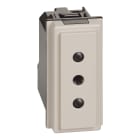 BTICINO - Presa 2P+T 10 A, 250Vac - interasse 19 mm ø 4 mm KM4113