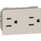 BTICINO - Presa duplex 2P+T 15A 127/250Vac standard americano