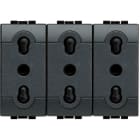 BTICINO - Presa triplex 2P+T 10/16A 250Vac bipasso