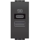 BTICINO - Caricatore USB tipo A e C con tensione 5 Vdc