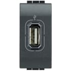 BTICINO - Connettore USB (non alimentato) -Serie Livinglight Antracite