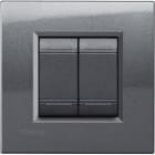 BTICINO - Placca quadra Livinglight 2 moduli