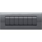 BTICINO - Placca quadra Livinglight 7 moduli LNA4807AC