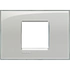 BTICINO - Placca quadra Livinglight 2 moduli centrati