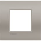 BTICINO - placca AIR 2 moduli - sabbia - materiale metallo LNC4802SB