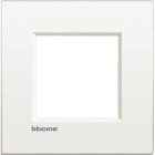 BTICINO - placca AIR 2 moduli - bianco puro - materiale metallo LNE4802BN