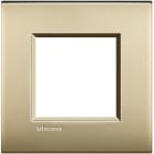 BTICINO - placca AIR 2 moduli - oro satinato - materiale metallo