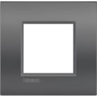 BTICINO - placca AIR 2 moduli - street - materiale metallo LNE4802ST