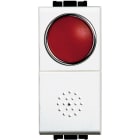 BTICINO - Pulsante 1P - NO + portalampada rosso 10A