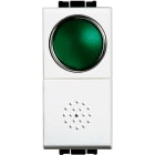 BTICINO - Pulsante 1P - NO + portalampada verde 10A