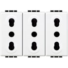 BTICINO - Presa triplex 2P+T 10/16A 250Vac bipasso