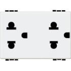 BTICINO - Presa duplex 2P+T 16A 127/250Vac standard euroamericano N4185