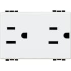 BTICINO - Presa duplex 2P+T 15A 127/250Vac standard americano
