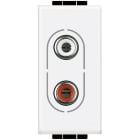 BTICINO - Connettore RCAx2 - Serie Livinglight Bianco