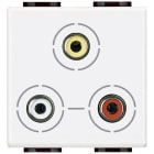 BTICINO - Connettore RCAx3 - Serie Livinglight Bianco