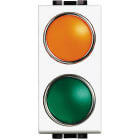 BTICINO - doppio portalampada con 2 diffusori 1 arancio + 1 verde