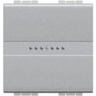 BTICINO - invertitore con comando assiale 1P 16AX 250Vac - 2 moduli