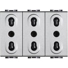 BTICINO - Presa triplex 2P+T 10/16A 250Vac bipasso