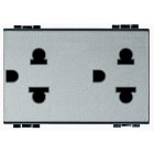BTICINO - Presa duplex 2P+T 16A 127/250Vac standard euroamericano NT4185