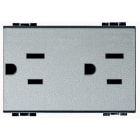 BTICINO - Presa duplex 2P+T 15A 127/250Vac standard americano