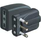 BTICINO - Coppia spina/presa corner bipasso 2P+T 10/16A - antracite (blister) S2466TGP