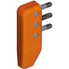 BTICINO - Spina corner a squadra 2P+T 16A salvaspazio - arancio