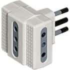 BTICINO - Adattatore TRIS - 3 prese 10A e spina 10A - bianco S3603DE