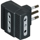 BTICINO - Adattatore TRIS - 3 prese 10A e spina 10A antracite