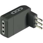 BTICINO - Adattatore salvaspazio Corner antracite - 3 prese 10A e spina 10A S3605GE
