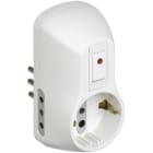 BTICINO - Adattatore Safe 1 presa tedesca e 2 prese bipasso 10/16A - bianco