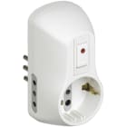 BTICINO - Adattatore Safe 1 presa tedesca e 2 prese bipasso 10/16A - bianco