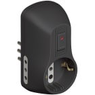 BTICINO - Adattatore BSafe 1 presa tedesca e 2 prese bipasso 10/16A - grigio