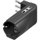 BTICINO - Adattatore Corner salvaspazio antracite - 2 prese bipasso 10/16A e 1 presa tedesca S3616GE