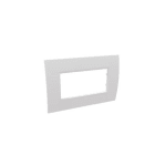 BTICINO - Interlink - placca 4 moduli LivingLight bianca per colonne curve
