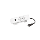 BTICINO - Multiprese per scrivania equipaggiate con prese e caricatori USB MatixGO - 6 moduli - Finitura coperchio: bianco