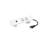 BTICINO - Multiprese per scrivania equipaggiate con prese e caricatori USB MatixGO - 8 moduli - Finitura coperchio: bianco