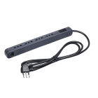BTICINO - Multipresa ULTRASLIM 4 prese 10/16A e interruttore automatico di sicurezza SAFE - grigia
