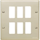 BTICINO - Placca Magic 6 posti (3+3) per supporto 506R