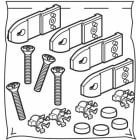 LEGRAND - Kit di 4 staffe per il fissaggio