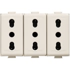 BTICINO - Presa triplex bipasso 2P+T 10/16A