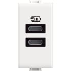 BTICINO - Caricatore USB con due porte tipo C - 15W