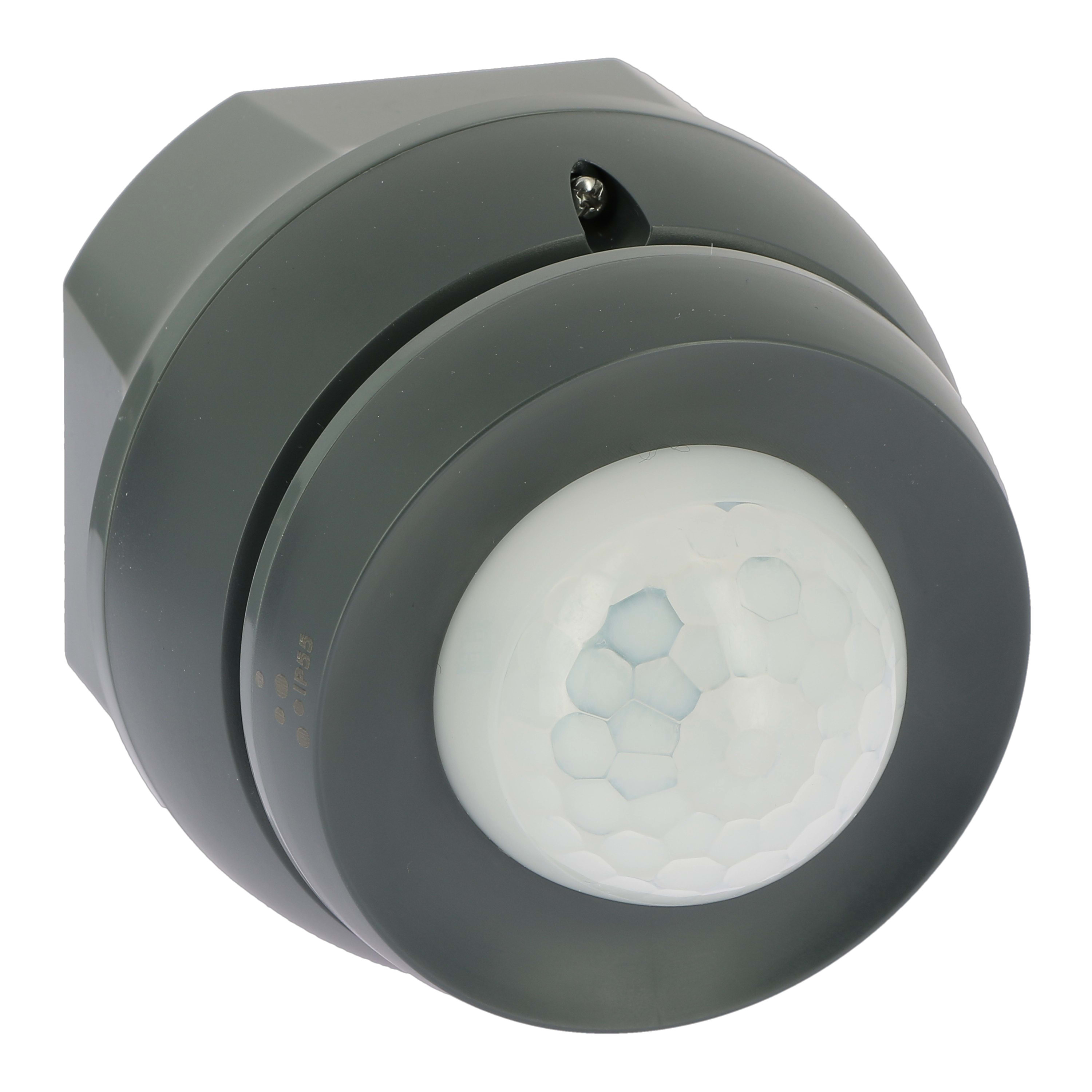 BTICINO - Rilevatore di movimento orientabile ON/OFF IP 55 da parete/soffitto - grigio scuro