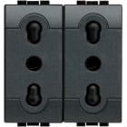 BTICINO - Presa duplex bipasso 2P+T 10/16A 250Vac